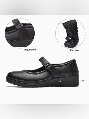 NWOT VJH COMFORT Black Mary Jane SHOES SIZE 7.5